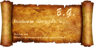Buxbaum Gorgiás névjegykártya